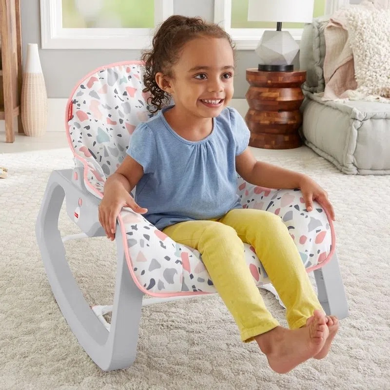 Cadeira De Descanso Bouncer Relaxante Rosa Fisher Price