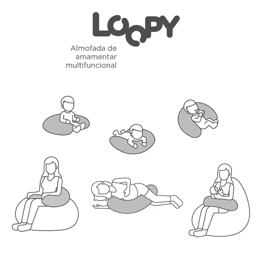 Almofada De Amamentação Multifuncional Loopy Mescla FOM