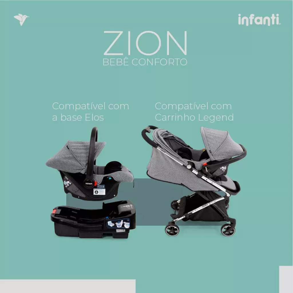 Bebê Conforto Zion + Base Para Bebê Conforto Elos Infanti