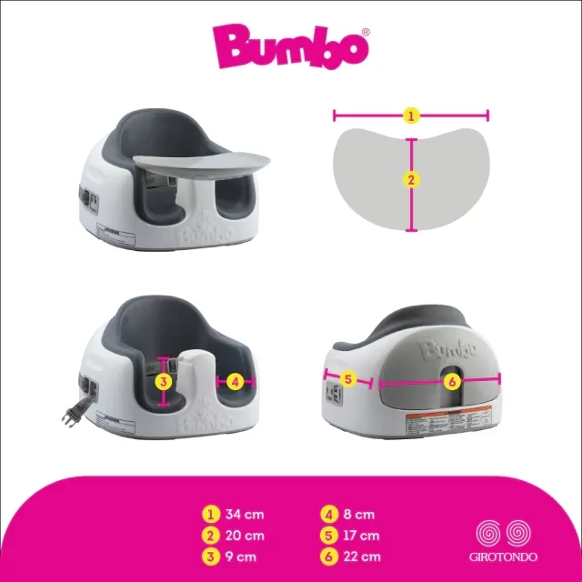 Bumbo Multi Assento Cinza Girotondo