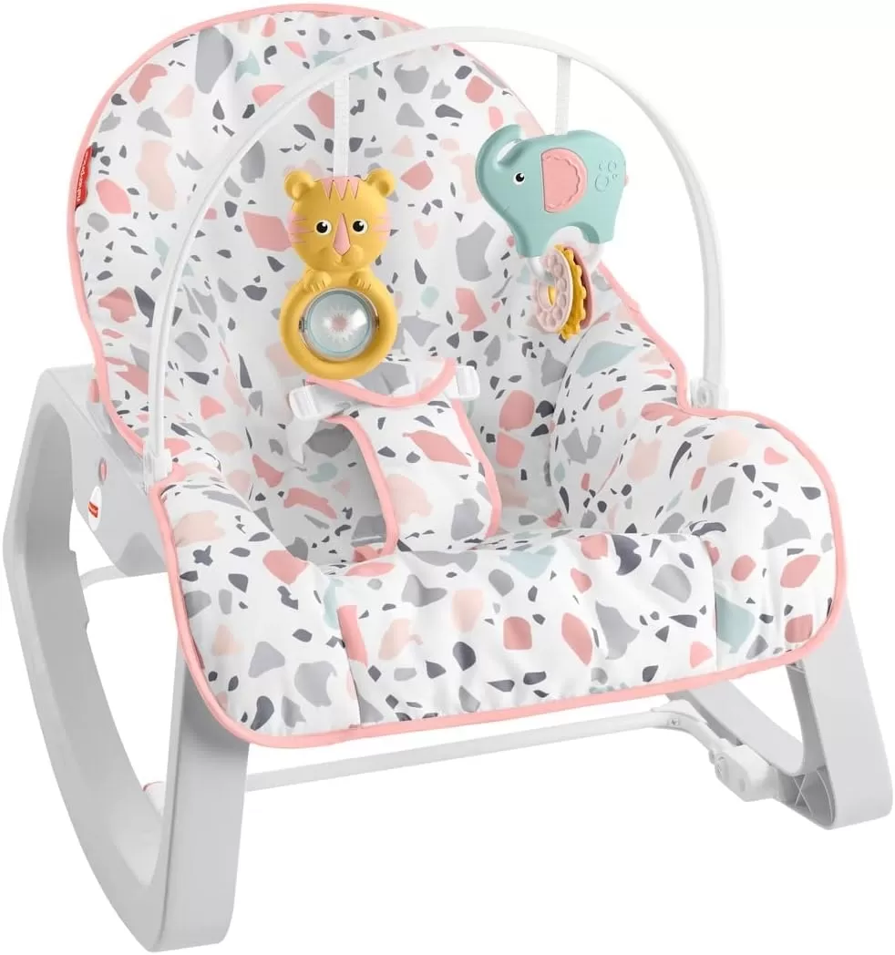 Cadeira De Descanso Bouncer Relaxante Rosa Fisher Price