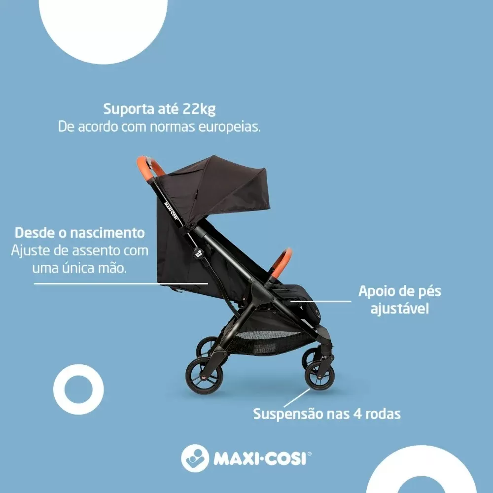 Carrinho EVA Essential Black Maxi Cosi