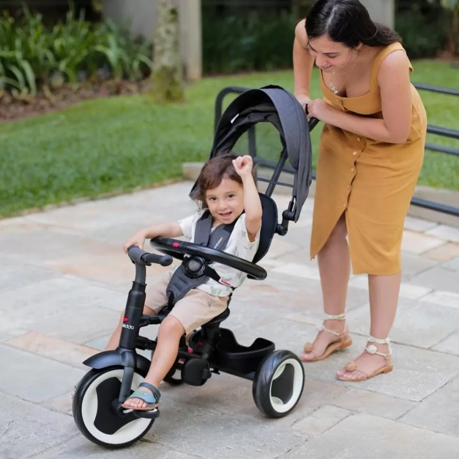 Kit Passeio no Parque: Carrinho Triciclo Evolution Dobrável + Tapete Emborrachado Dobrável Carrinhos Kiddo