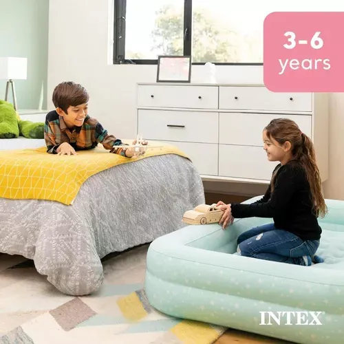 Colchão Inflável Cama Infantil Veludado Noite Feliz Intex