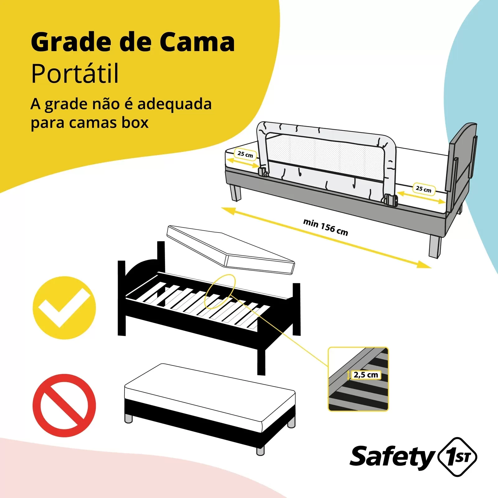 Grade de Proteção para Cama Grande Safety 1st