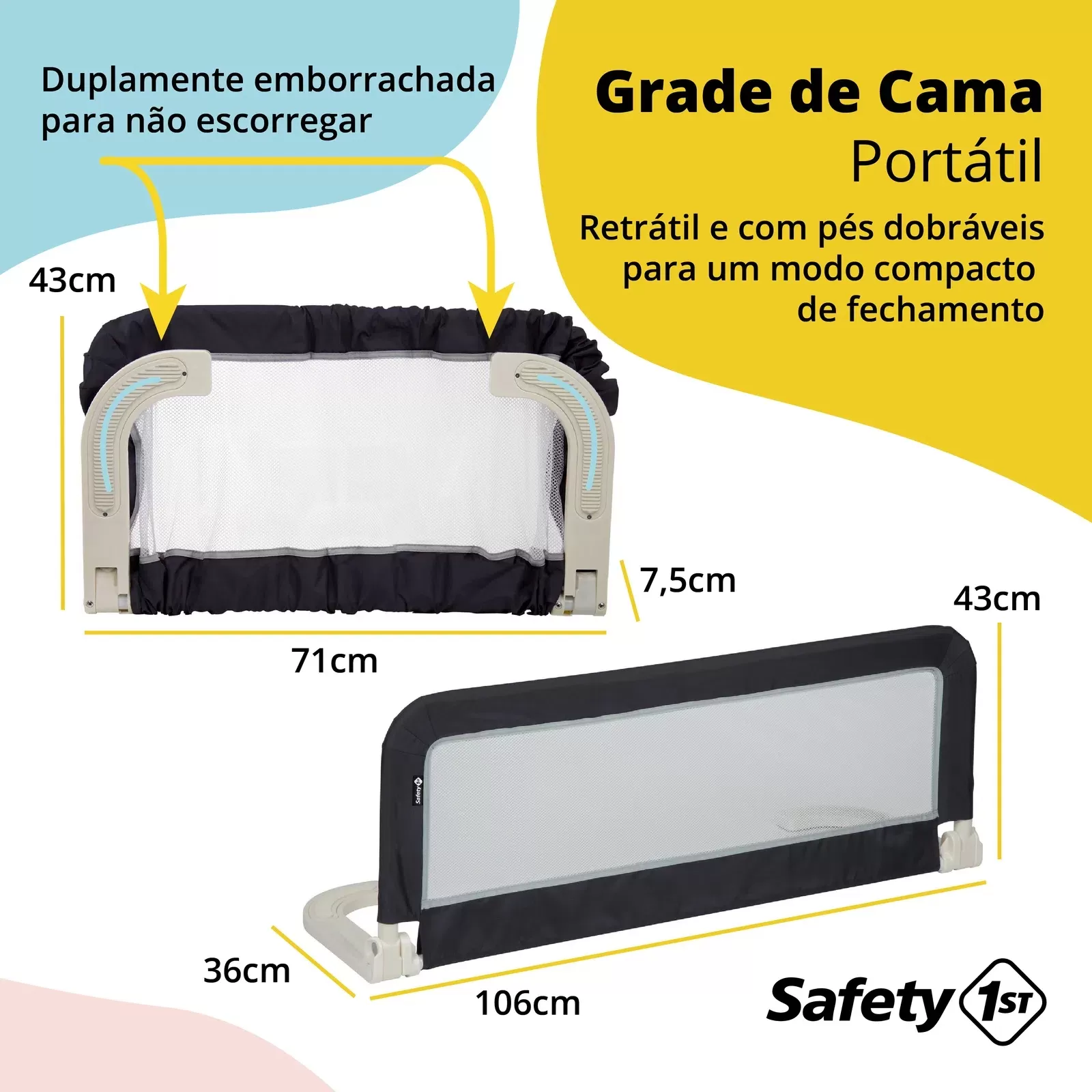 Grade de Proteção para Cama Grande Safety 1st