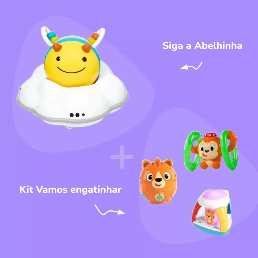 Kit para Incentivar a Engatinhar: Siga a Abelhinha + Kit Vamos engatinhar Skip Hop