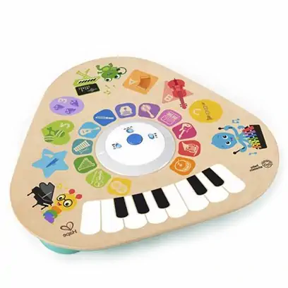 Aluguel brinquedo infantil piano mágico musical baby einstein hape