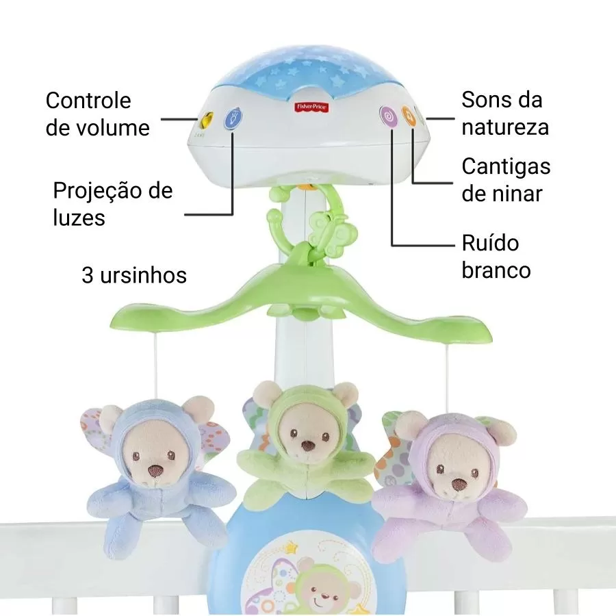 Móbile Ursinhos Fofinhos 3 em 1 Fisher Price